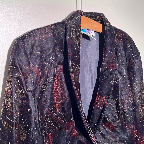 Vintage James Cropped Velour Blazer - Picture 3 of 9